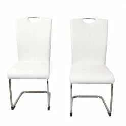 Esstisch Schwingstühle In Weiß - Tamara (2er Set) 13 Esstisch Schwingstühle In Weiß - Tamara (2er Set) -Malott-Shop esstisch schwingstuehle in weiss kunstlederbezug mit chrom tamara 05