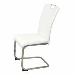 Esstisch Schwingstühle In Weiß - Tamara (2er Set)