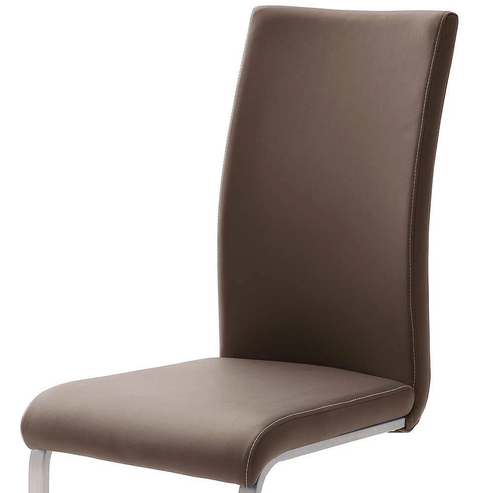 Esstisch Schwingstuhl In Braun Finca Kunstleder (4er Set) - Image 4