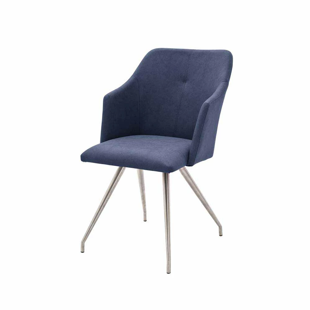 Esstisch Sessel In Dunkelblau - Jeston (2er Set) - Image 2
