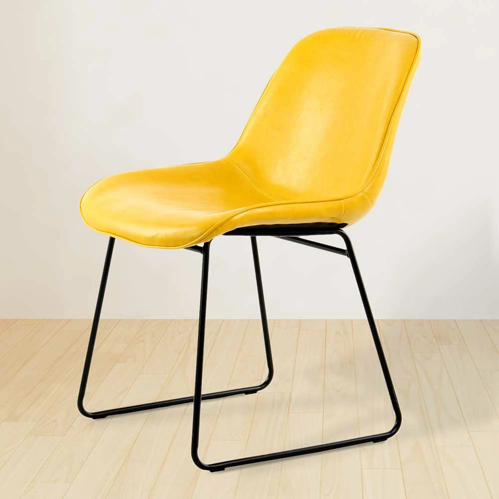 Esstisch Stühle In Gelb & Schwarz - Losvonos (2er Set) - Image 3