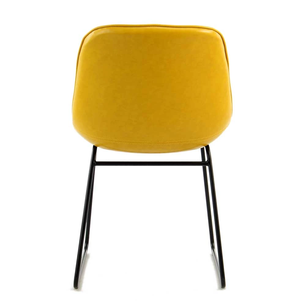 Esstisch Stühle In Gelb & Schwarz - Losvonos (2er Set) - Image 5