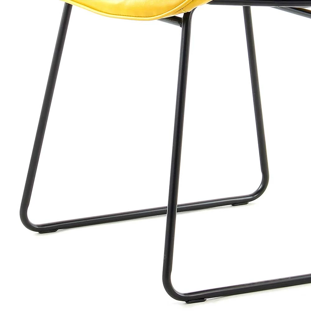 Esstisch Stühle In Gelb & Schwarz - Losvonos (2er Set) - Image 6