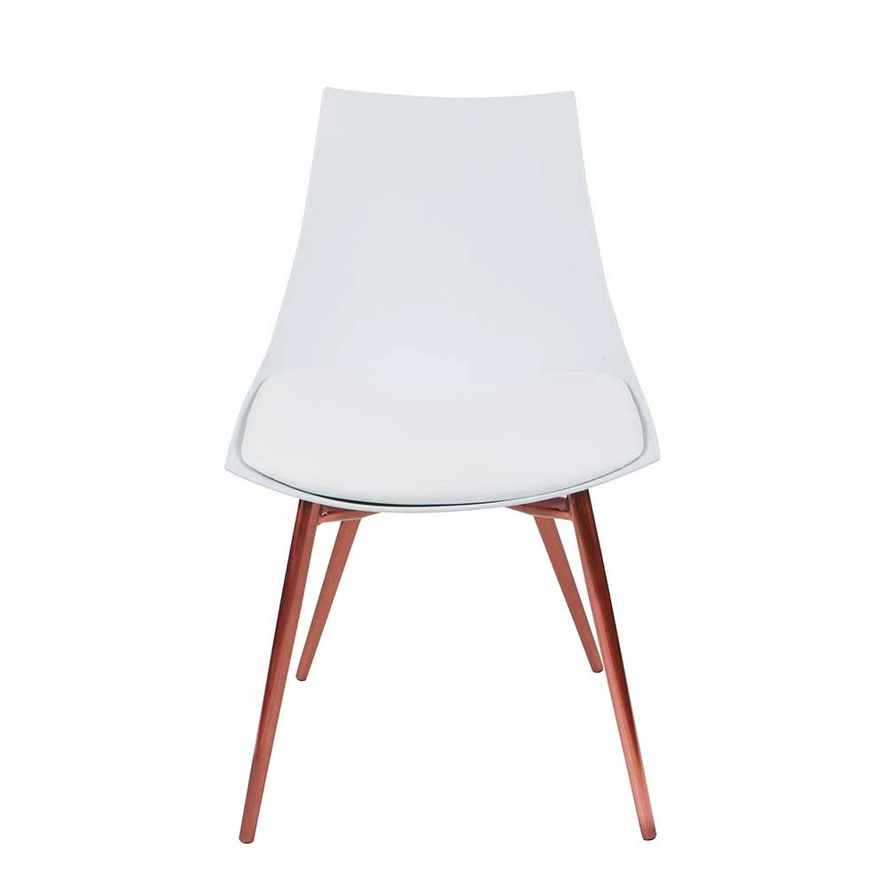 Esstisch Stuhl In Weiß & Kupfer - Lardias (4er Set) - Image 2