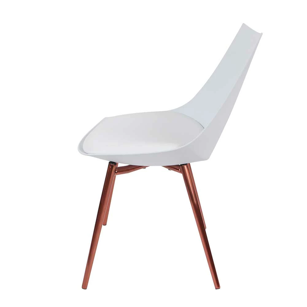 Esstisch Stuhl In Weiß & Kupfer - Lardias (4er Set) - Image 4