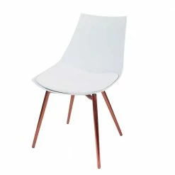 Esstisch Stuhl In Weiß & Kupfer - Lardias (4er Set)