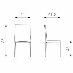 Esstischstuhl Chrysa In Grau Weiß (4er Set) -Malott-Shop esstischstuhl grau weiss kunstleder chrysa 05