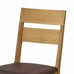 Esstischstuhl Likes Aus Holz Mit Kunstleder Braun -Malott-Shop esstischstuhl holz mit kunstleder braun massive wildeiche natur geoelt likes 02