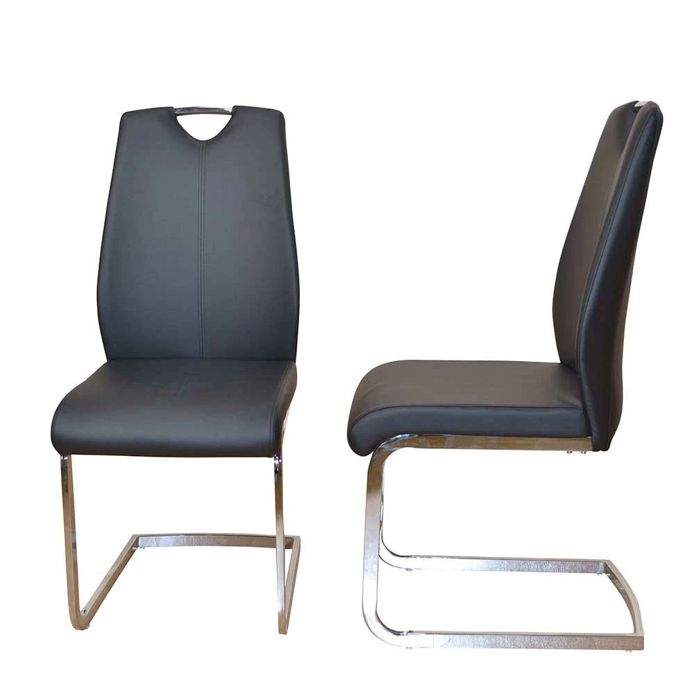 Esszimmer Freischwinger Ruhnau In Schwarz Kunstleder (2er Set) - Image 2