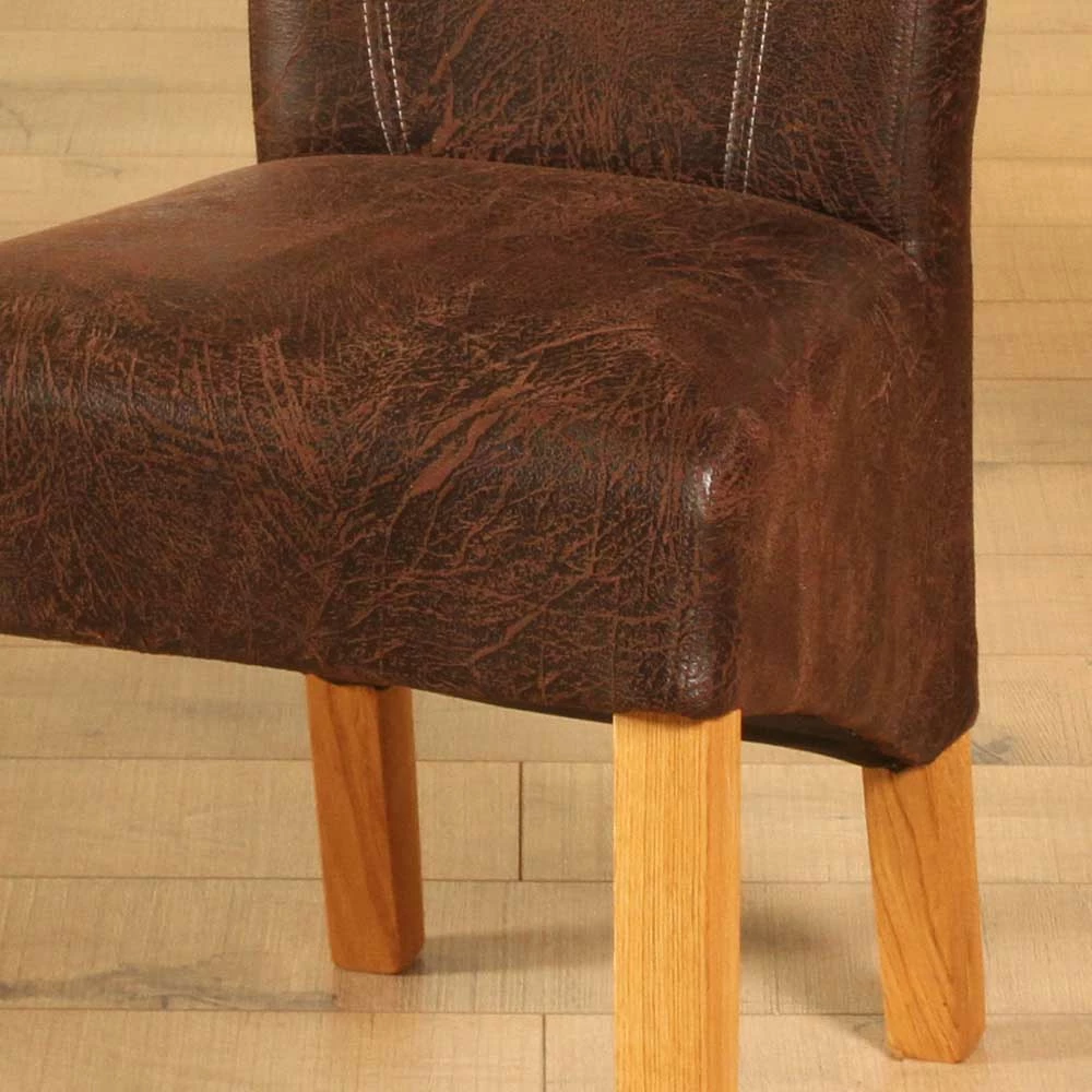 Esszimmer Polsterstuhl Giordano In Braun (2er Set) - Image 4