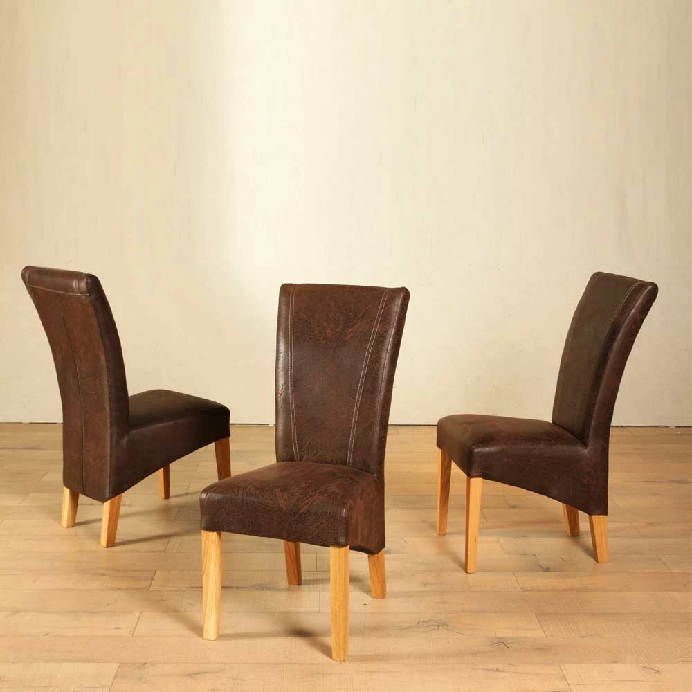 Esszimmer Polsterstuhl Giordano In Braun (2er Set) - Image 5