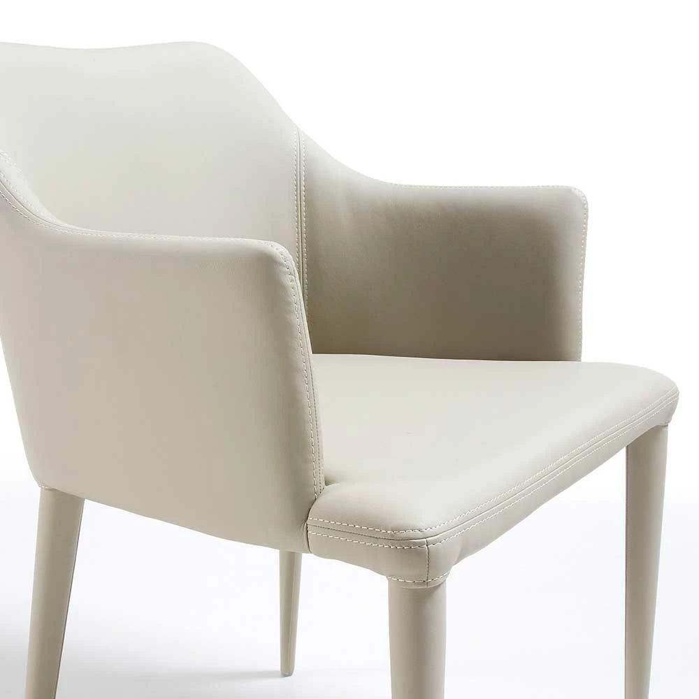 Esszimmer Sessel In Creme Kantino Mit Kunstleder (2er Set) - Image 5