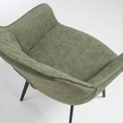 Esszimmer Sessel Edimura In Kunstleder Grün (2er Set) 11 Esszimmer Sessel Edimura In Kunstleder Grün (2er Set) -Malott-Shop esszimmer sessel in kunstleder gruen lehne mit rauten muster edimura 04