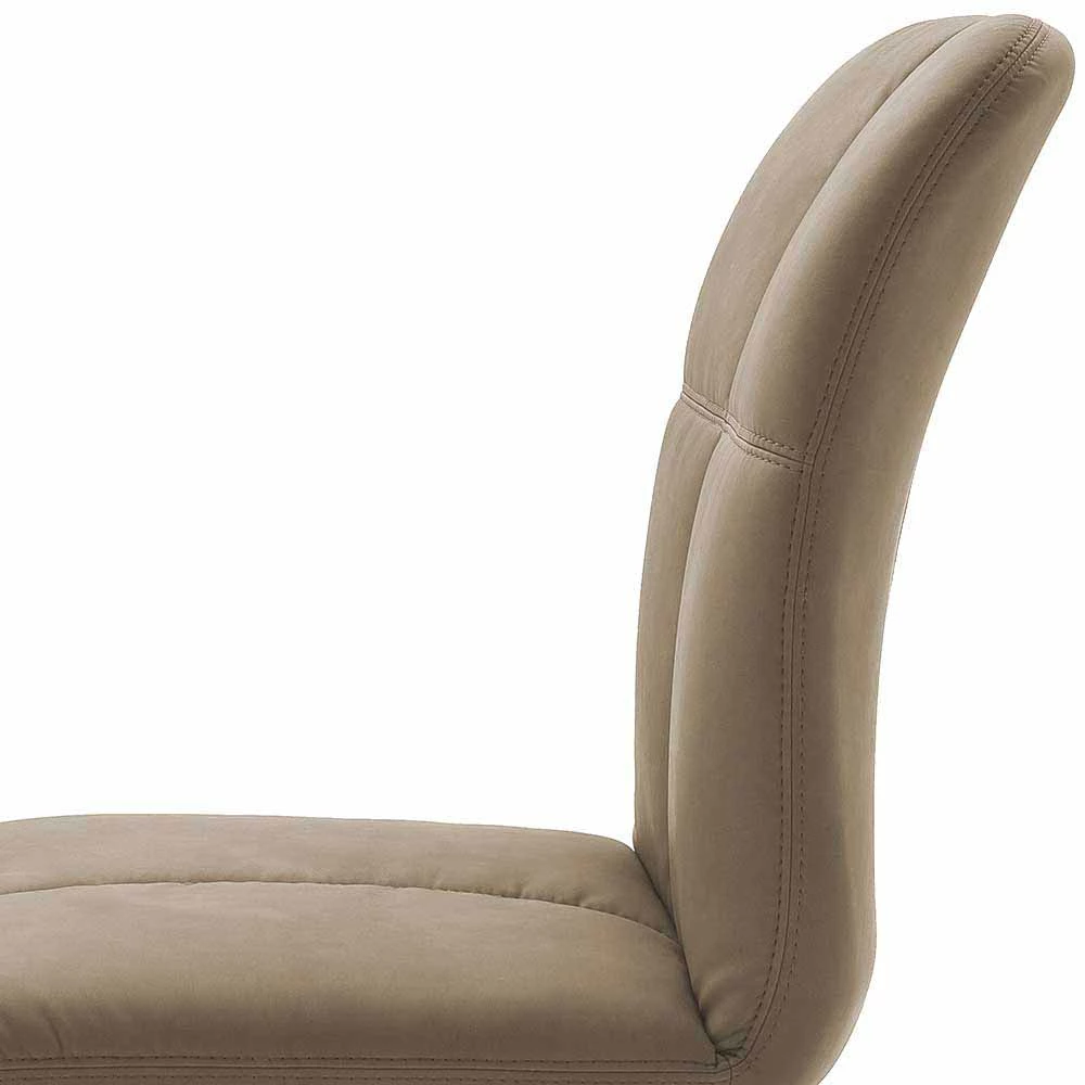 Esszimmer Stuhl Mit Kunstleder Schlamm Wittgenstein & X-Kufen-Gestell Edelstahl (2er Set) - Image 6