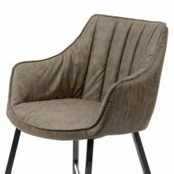 Esszimmer Tischsessel In Kunstleder Taupe Niels Mit Stahlgestell (2er Set) 4 Esszimmer Tischsessel In Kunstleder Taupe Niels Mit Stahlgestell (2er Set) -Malott-Shop esszimmer tischsessel in kunstleder taupe mit stahlgestell niels 02