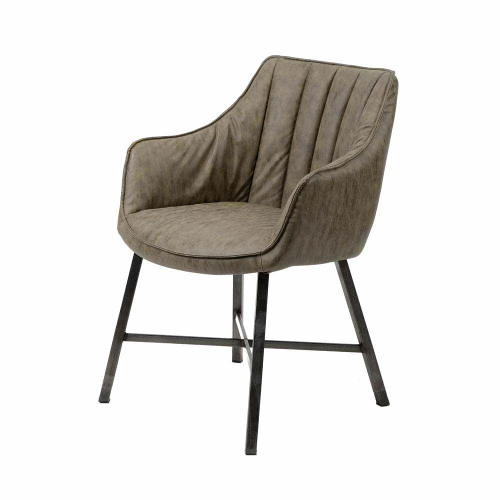 Esszimmer Tischsessel in Kunstleder Taupe Niels mit Stahlgestell (2er Set) Esszimmer Tischsessel In Kunstleder Taupe Niels Mit Stahlgestell (2er Set) -Malott-Shop esszimmer tischsessel in kunstleder taupe mit stahlgestell niels f