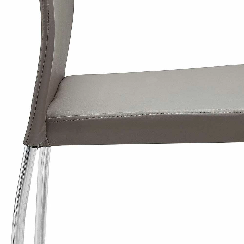 Esszimmerstühle In Hellbraun & Chrom - Christna (Set) - Image 6