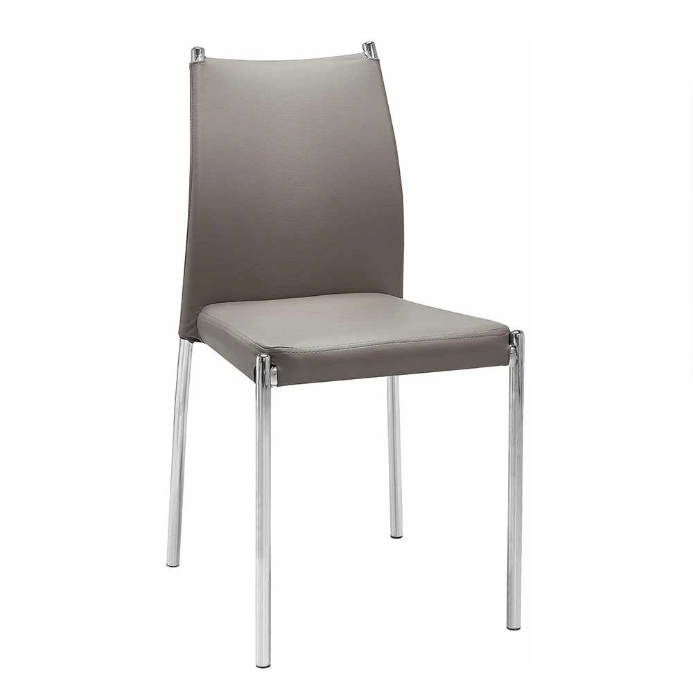 Esszimmerstühle In Hellbraun & Chrom - Christna (Set)