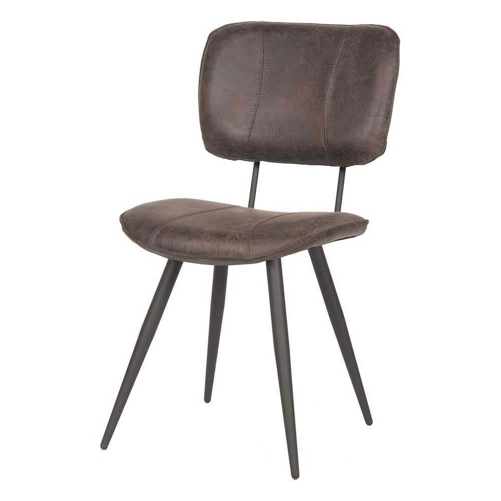 Esszimmerstuhl In Anthrazit Aus Kunstleder - Ayfina