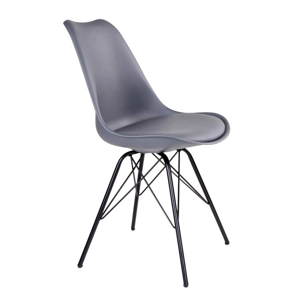 Esszimmerstuhl Mit Grauem Schalensitz - Akomo (2er Set) - Image 3