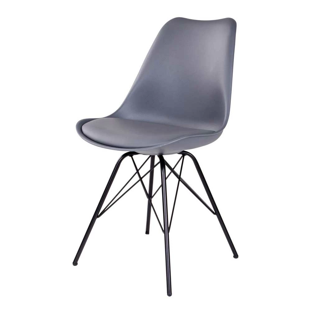 Esszimmerstuhl Mit Grauem Schalensitz - Akomo (2er Set)