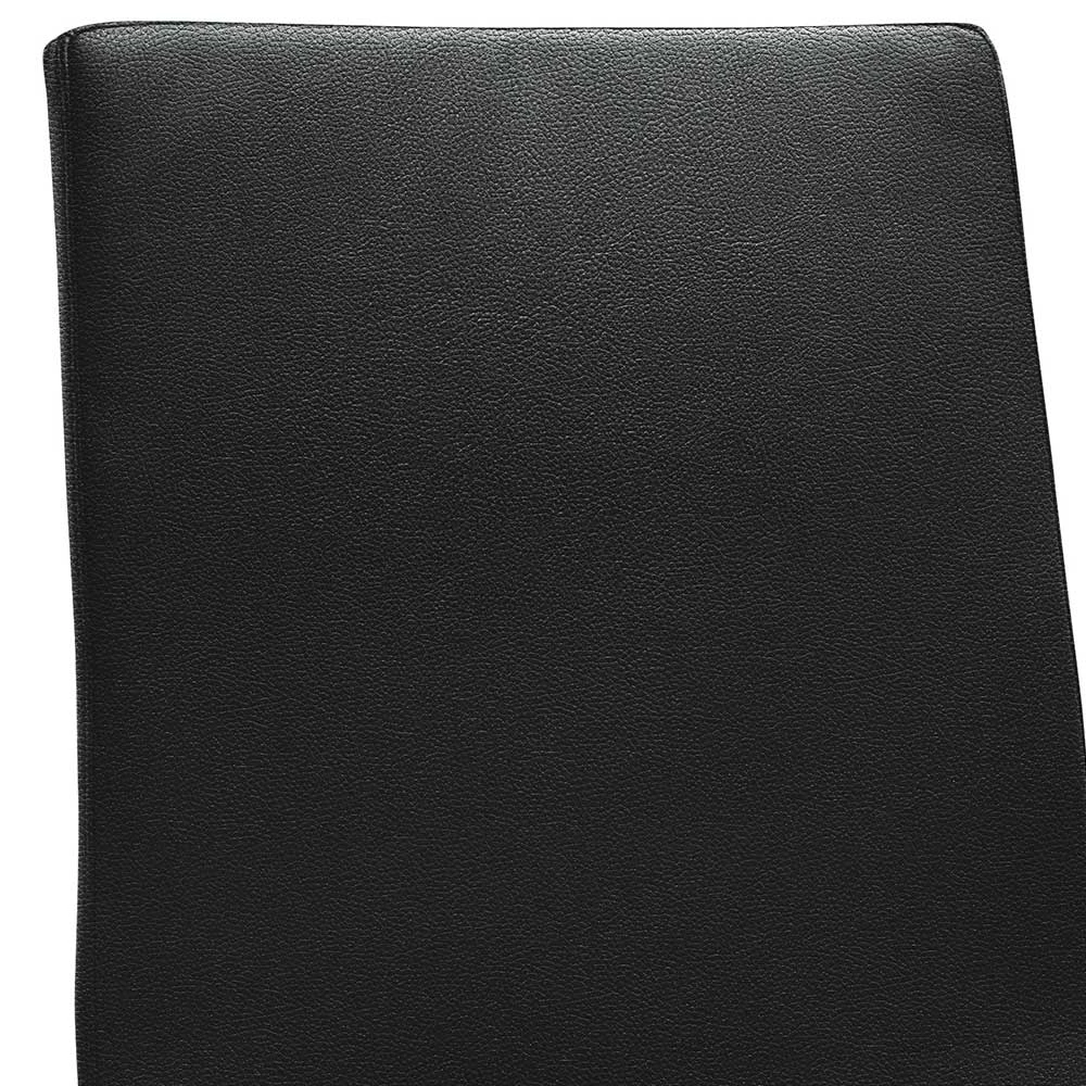 Esszimmerstuhl Mit Kunstledersitz In Schwarz - Marine - Image 3