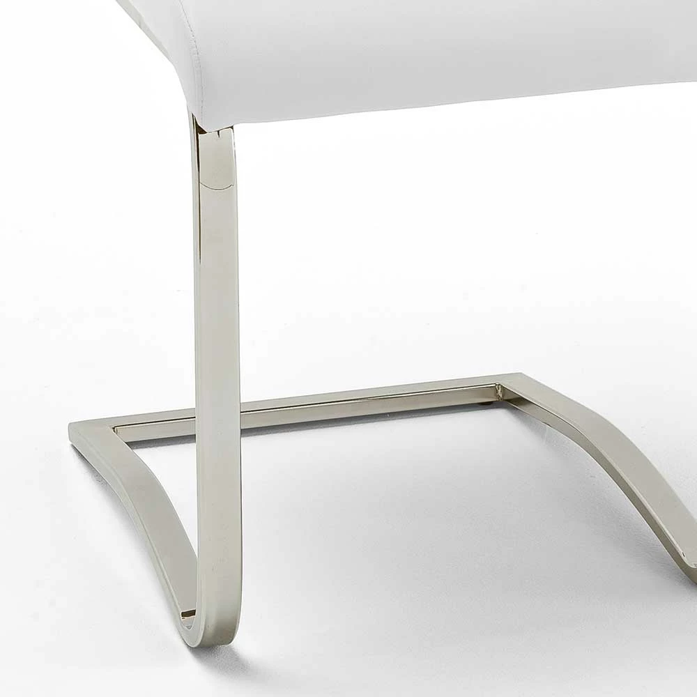 Esszimmerstuhl Set Cäsar In Weiß Chrom (4er Set) - Image 4