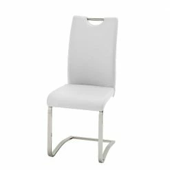 Esszimmerstuhl Set Cäsar In Weiß Chrom (4er Set)