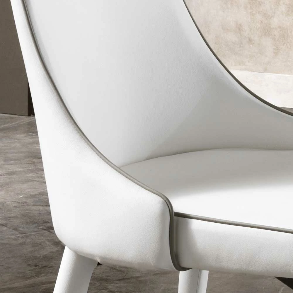 Esszimmerstuhl Singing in Weiß gepolstert (2er Set) Esszimmerstuhl Singing In Weiß Gepolstert (2er Set) -Malott-Shop esszimmerstuhl weiss gepolstert modern singing 03