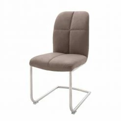 Freischwinger Esstischstuhl In Schlammfarben Valdis Kunstleder (2er Set)