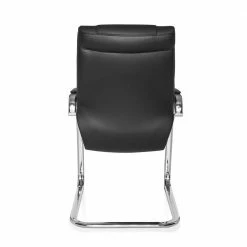 Freischwinger Sessel Aus Leder In Schwarz - Kernudra -Malott-Shop freischwinger sessel aus leder in schwarz mit chromgestell kernudra 05