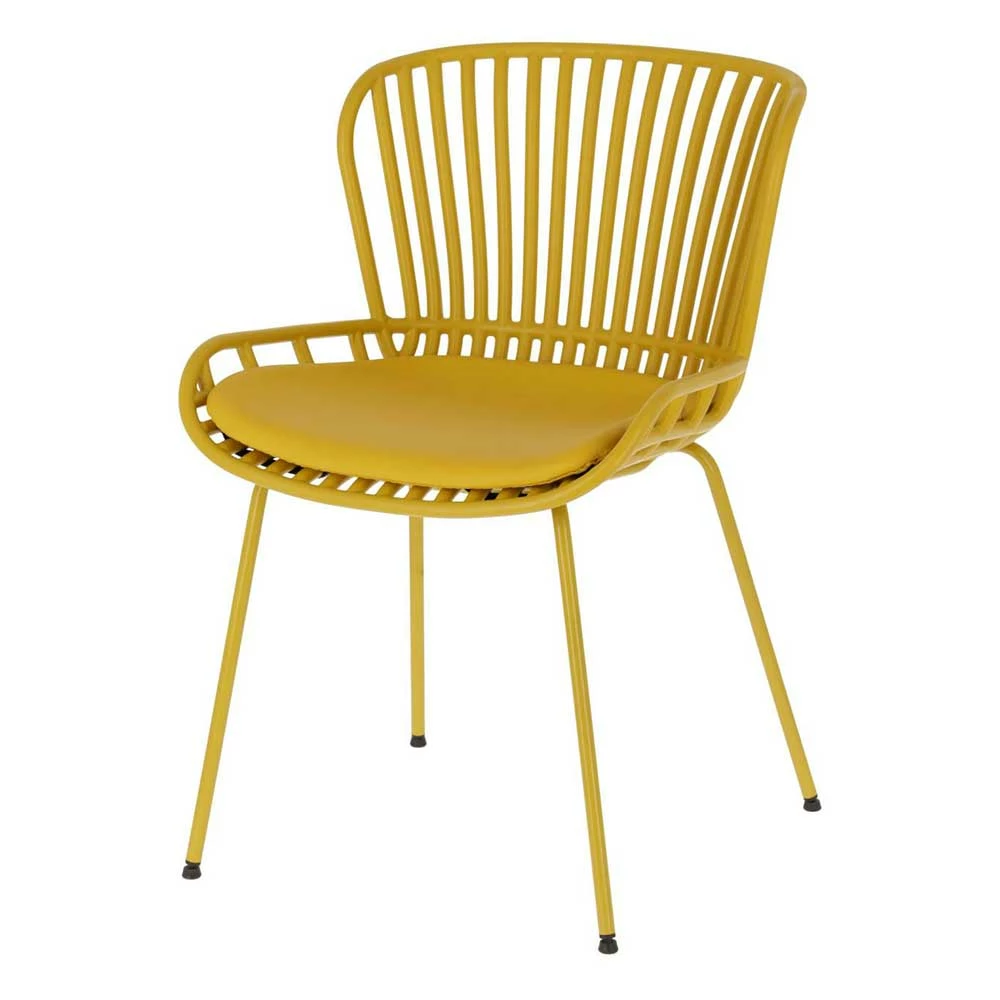 Gelbe Küchenstühle - Material Mix - Sinatro (4er Set)