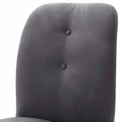 Gepolsterte Kunstlederstühle In Grau Kopenhagen Mit Edelstahl Anthrazit (2er Set) -Malott-Shop gepolsterte kunstlederstuehle in grau mit edelstahl anthrazit kopenhagen 02