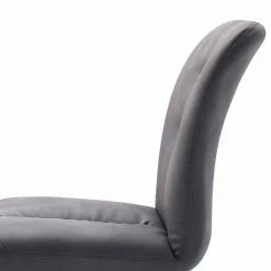 Gepolsterte Kunstlederstühle In Grau Kopenhagen Mit Edelstahl Anthrazit (2er Set) -Malott-Shop gepolsterte kunstlederstuehle in grau mit edelstahl anthrazit kopenhagen 05