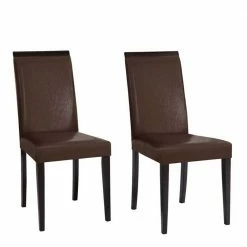Gepolsterte Stühle In Dunkel - Mans (2er Set) -Malott-Shop gepolsterte stuehle in dunkel braun wenge mans 04