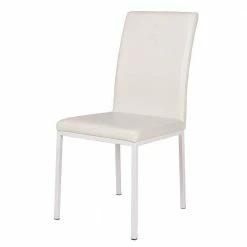 Gepolsterte Stühle In Weiß Limoncellos Kunstleder (2er Set)