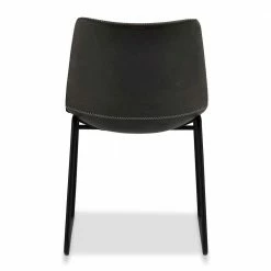 Graue Kunstleder Schalenstühle 46x78x54 Cm - Icolaia (2er Set) -Malott-Shop graue kunstleder schalenstuehle 46x78x54 cm mit metallbuegeln icolaia 02