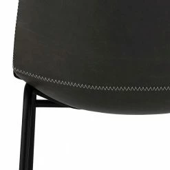 Graue Kunstleder Schalenstühle 46x78x54 Cm - Icolaia (2er Set) -Malott-Shop graue kunstleder schalenstuehle 46x78x54 cm mit metallbuegeln icolaia 05