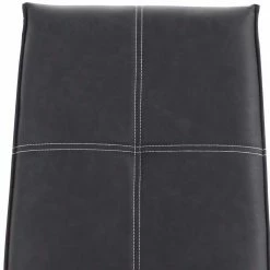 Grauer Kunstleder Schwingstuhl Mit Kontrastnähten - Dustins (2er Set) -Malott-Shop grauer kunstleder schwingstuhl mit kontrastnaehten metallgestell chrom dustins 04