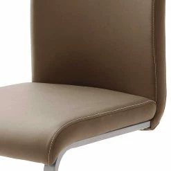 Hellbrauner Küchenstuhl Mit Schwinggestell Troja & Kunstleder Bezug (4er Set) -Malott-Shop hellbrauner kuechenstuhl mit schwinggestell kunstleder bezug troja 04