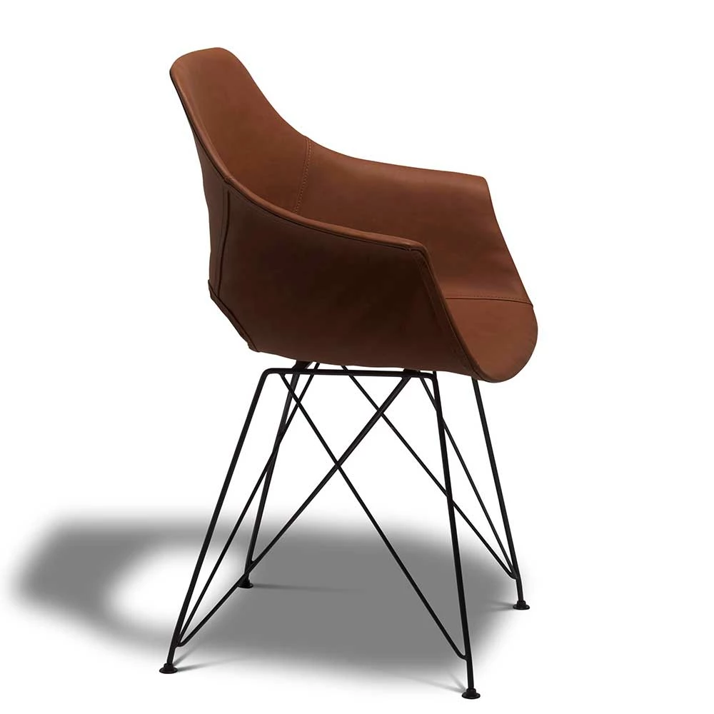 Hellbrauner Stuhl Mit Trapezgestell - Lagossan (2er Set) - Image 3