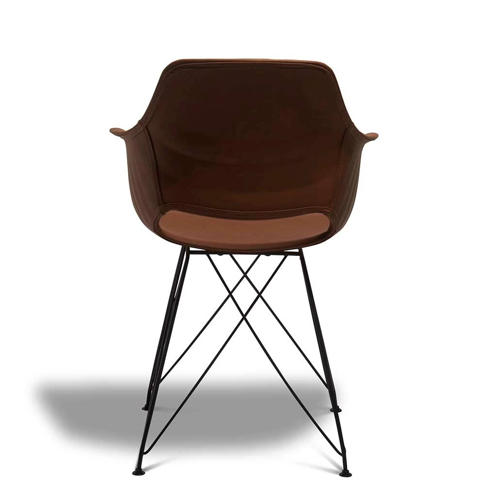 Hellbrauner Stuhl Mit Trapezgestell - Lagossan (2er Set) - Image 4