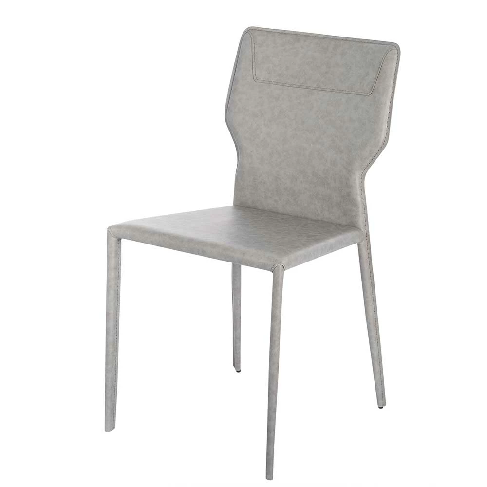 Hellgraue Esszimmerstühle Aus Kunstleder - Guana (2er Set)