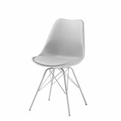 Hellgrauer Esszimmerstuhl Modern - Reggio (4er Set)