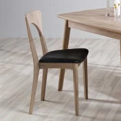 Holzstuhl Mit Echtleder Sitz - Jakalyn (2er Set) 6 Holzstuhl Mit Echtleder Sitz - Jakalyn (2er Set) -Malott-Shop holzstuhl mit echtleder sitz in schwarz jakalyn 04