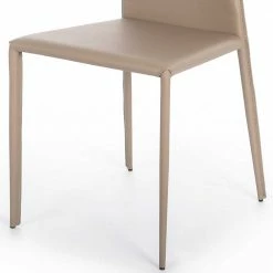Küchenstühle In Taupe - Coolianda (2er Set) -Malott-Shop kuechenstuehle in taupe aus kunstleder mit metallgestell coolianda 03