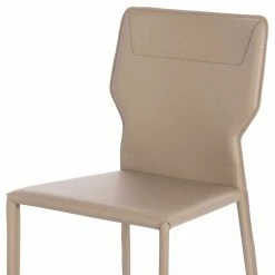 Küchenstühle In Taupe - Coolianda (2er Set) -Malott-Shop kuechenstuehle in taupe aus kunstleder mit metallgestell coolianda 04