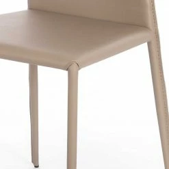 Küchenstühle In Taupe - Coolianda (2er Set) -Malott-Shop kuechenstuehle in taupe aus kunstleder mit metallgestell coolianda 05