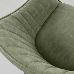 Kunstleder Armlehnstuhl In Oliv Grün - Alister (2er Set) -Malott-Shop kunstleder armlehnstuhl in oliv gruen mit schwarzen stahlbeinen alister 04