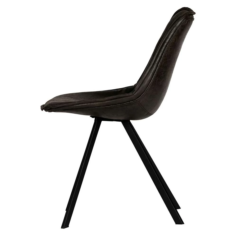 Kunstleder Design-Schalenstuhl In Schwarz - Pravoria (2er Set) - Image 6